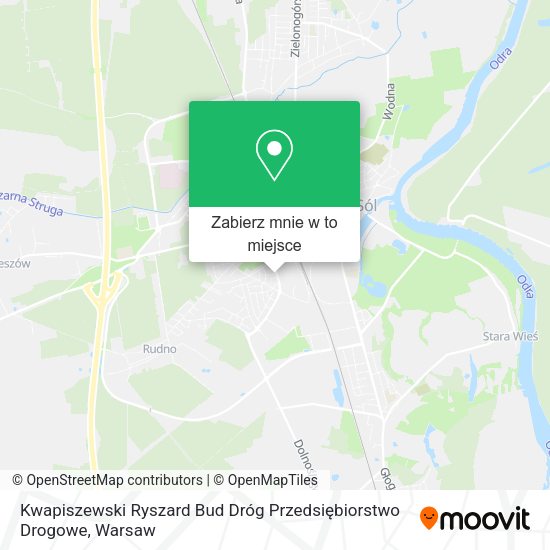 Mapa Kwapiszewski Ryszard Bud Dróg Przedsiębiorstwo Drogowe