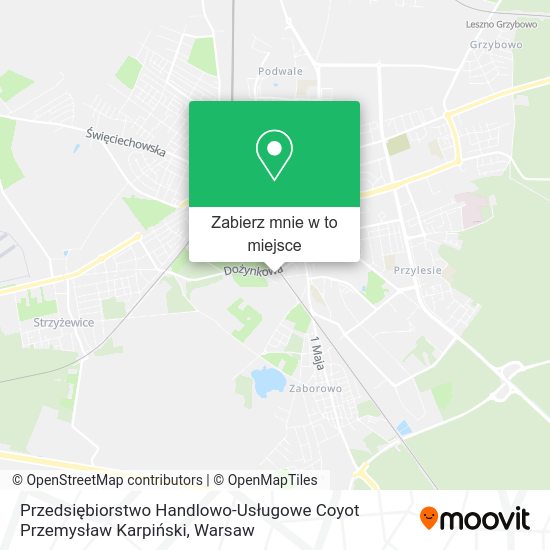 Mapa Przedsiębiorstwo Handlowo-Usługowe Coyot Przemysław Karpiński