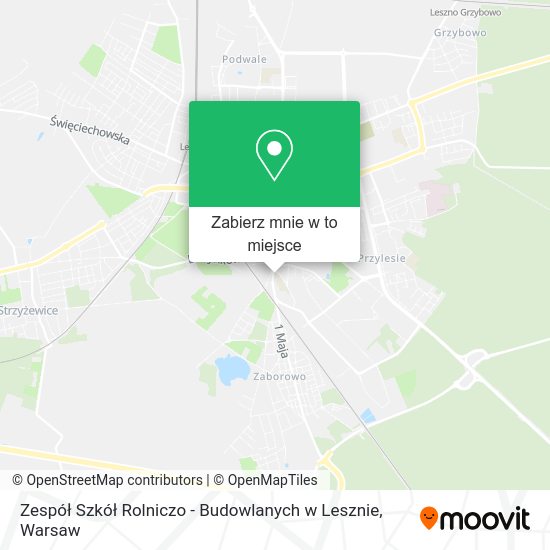 Mapa Zespół Szkół Rolniczo - Budowlanych w Lesznie