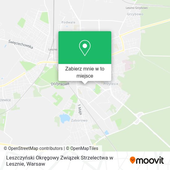 Mapa Leszczyński Okręgowy Związek Strzelectwa w Lesznie