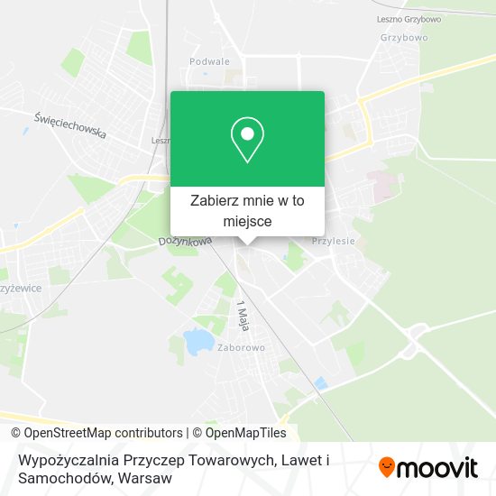 Mapa Wypożyczalnia Przyczep Towarowych, Lawet i Samochodów