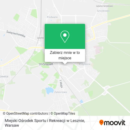 Mapa Miejski Ośrodek Sportu i Rekreacji w Lesznie