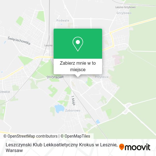 Mapa Leszczynski Klub Lekkoatletyczny Krokus w Lesznie