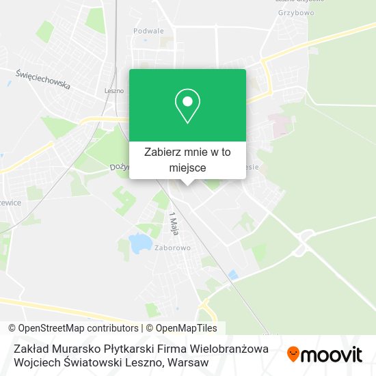 Mapa Zakład Murarsko Płytkarski Firma Wielobranżowa Wojciech Światowski Leszno