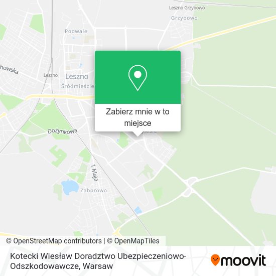 Mapa Kotecki Wiesław Doradztwo Ubezpieczeniowo-Odszkodowawcze