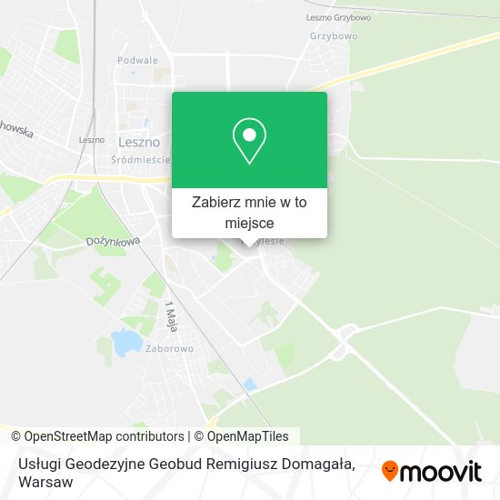 Mapa Usługi Geodezyjne Geobud Remigiusz Domagała