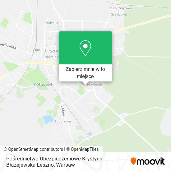 Mapa Pośrednictwo Ubezpieczeniowe Krystyna Błażejewska Leszno