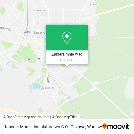 Mapa Kraśner Marek. Instalatorstwo C.O., Gazowe