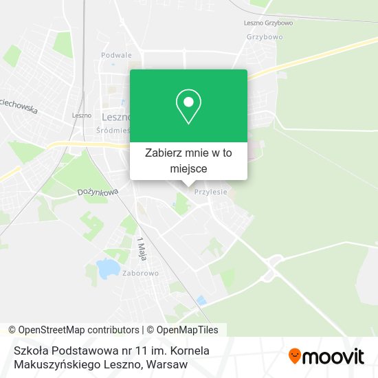 Mapa Szkoła Podstawowa nr 11 im. Kornela Makuszyńskiego Leszno