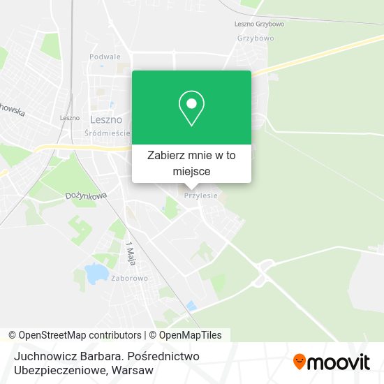 Mapa Juchnowicz Barbara. Pośrednictwo Ubezpieczeniowe