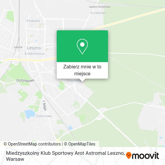 Mapa Miedzyszkolny Klub Sportowy Arot Astromal Leszno