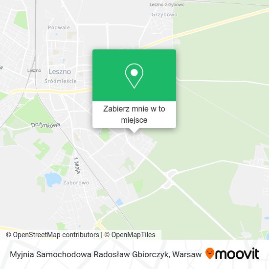 Mapa Myjnia Samochodowa Radosław Gbiorczyk