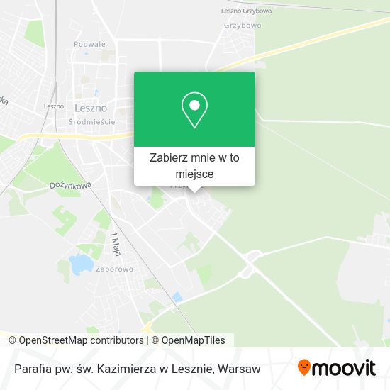 Mapa Parafia pw. św. Kazimierza w Lesznie