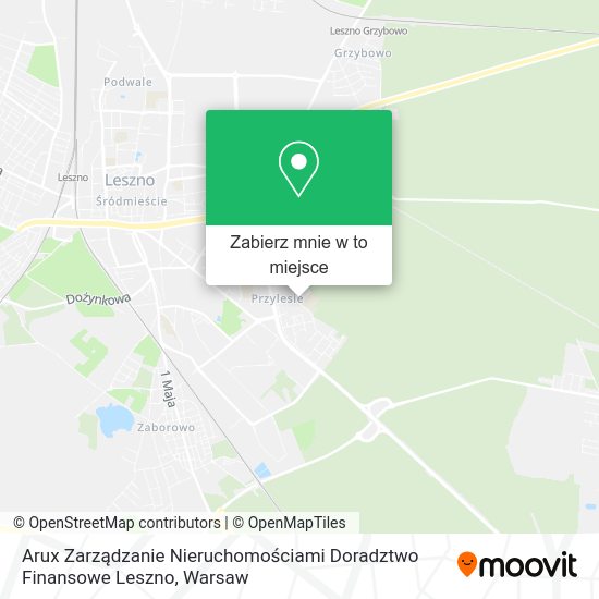 Mapa Arux Zarządzanie Nieruchomościami Doradztwo Finansowe Leszno