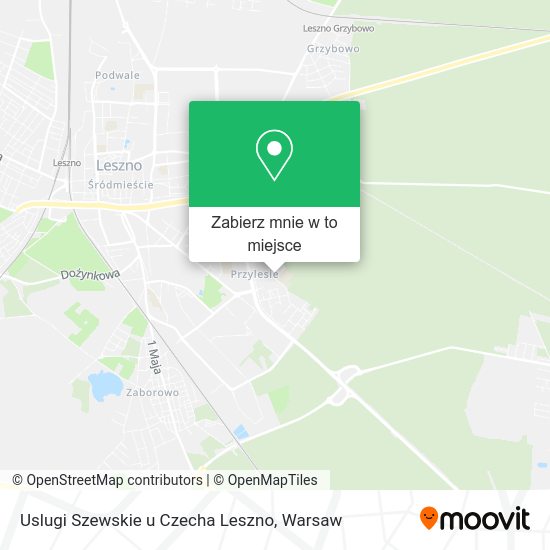 Mapa Uslugi Szewskie u Czecha Leszno