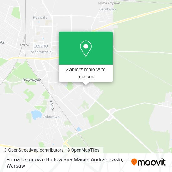 Mapa Firma Usługowo Budowlana Maciej Andrzejewski