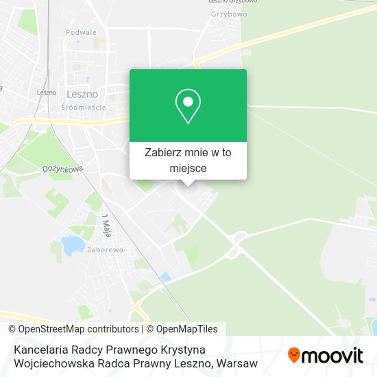 Mapa Kancelaria Radcy Prawnego Krystyna Wojciechowska Radca Prawny Leszno