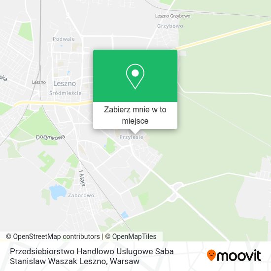 Mapa Przedsiebiorstwo Handlowo Uslugowe Saba Stanislaw Waszak Leszno