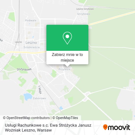 Mapa Usługi Rachunkowe s.c. Ewa Stróżycka Janusz Wożniak Leszno