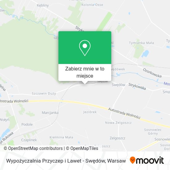 Mapa Wypożyczalnia Przyczep i Lawet - Swędów