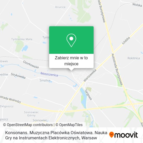 Mapa Konsonans. Muzyczna Placówka Oświatowa. Nauka Gry na Instrumentach Elektronicznych