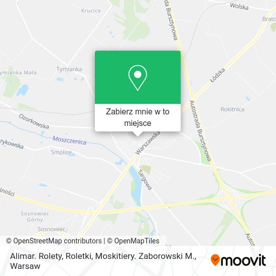 Mapa Alimar. Rolety, Roletki, Moskitiery. Zaborowski M.