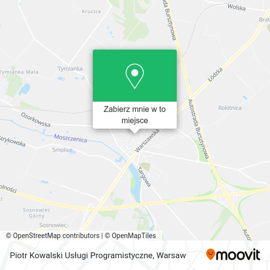 Mapa Piotr Kowalski Usługi Programistyczne