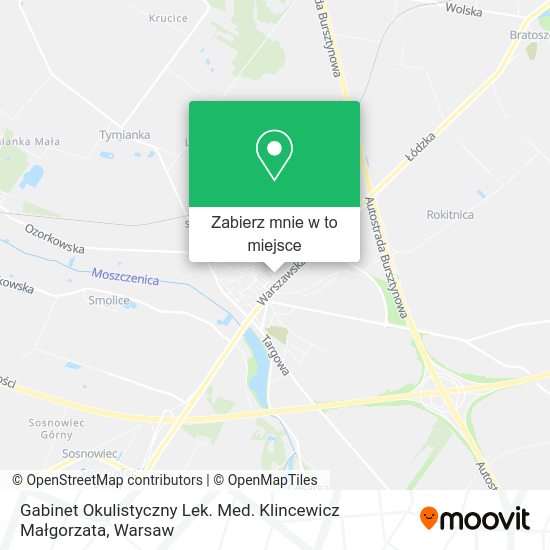 Mapa Gabinet Okulistyczny Lek. Med. Klincewicz Małgorzata