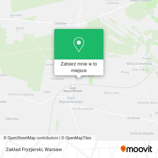 Mapa Zakład Fryzjerski