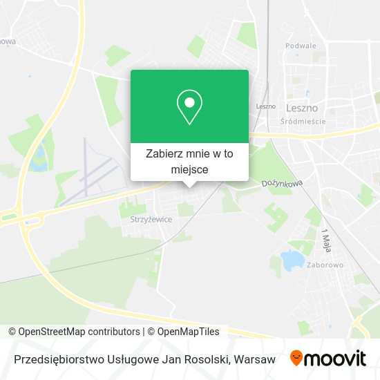 Mapa Przedsiębiorstwo Usługowe Jan Rosolski