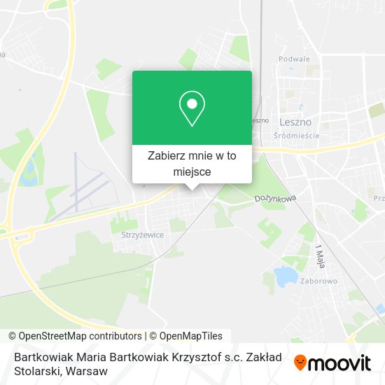 Mapa Bartkowiak Maria Bartkowiak Krzysztof s.c. Zakład Stolarski