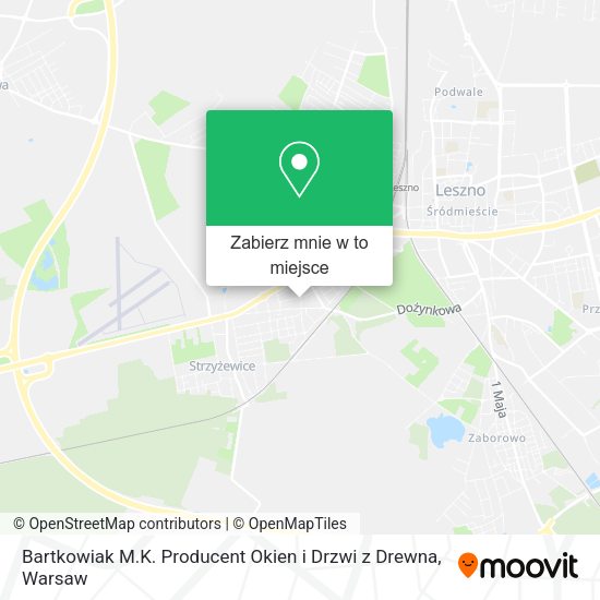 Mapa Bartkowiak M.K. Producent Okien i Drzwi z Drewna