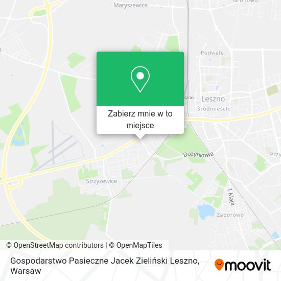 Mapa Gospodarstwo Pasieczne Jacek Zieliński Leszno