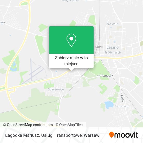 Mapa Łagódka Mariusz. Usługi Transportowe