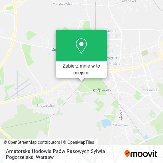 Mapa Amatorska Hodowla Psów Rasowych Sylwia Pogorzelska