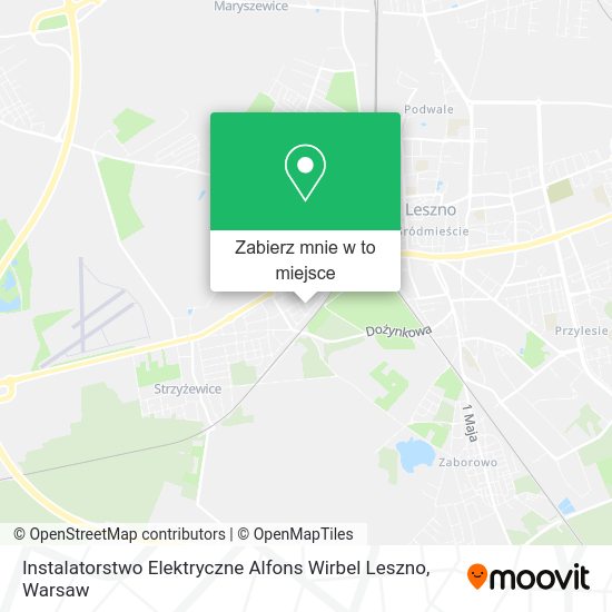 Mapa Instalatorstwo Elektryczne Alfons Wirbel Leszno