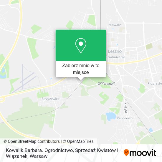 Mapa Kowalik Barbara. Ogrodnictwo, Sprzedaż Kwiatów i Wiązanek