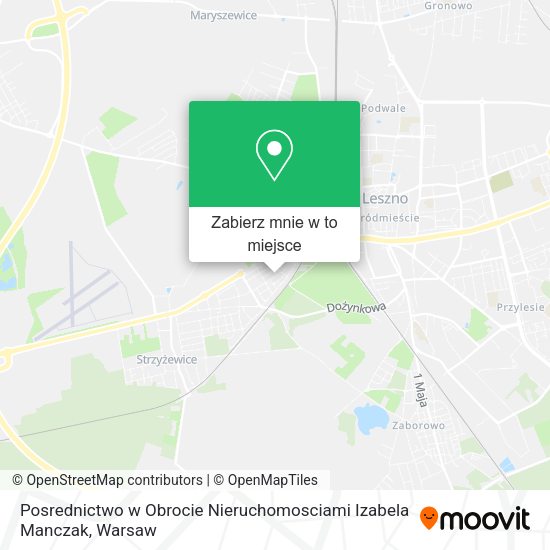 Mapa Posrednictwo w Obrocie Nieruchomosciami Izabela Manczak