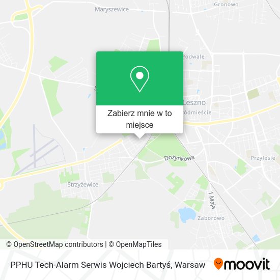 Mapa PPHU Tech-Alarm Serwis Wojciech Bartyś