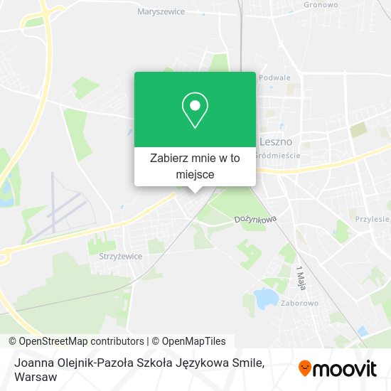 Mapa Joanna Olejnik-Pazoła Szkoła Językowa Smile