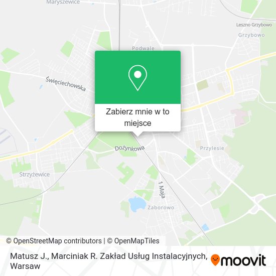 Mapa Matusz J., Marciniak R. Zakład Usług Instalacyjnych