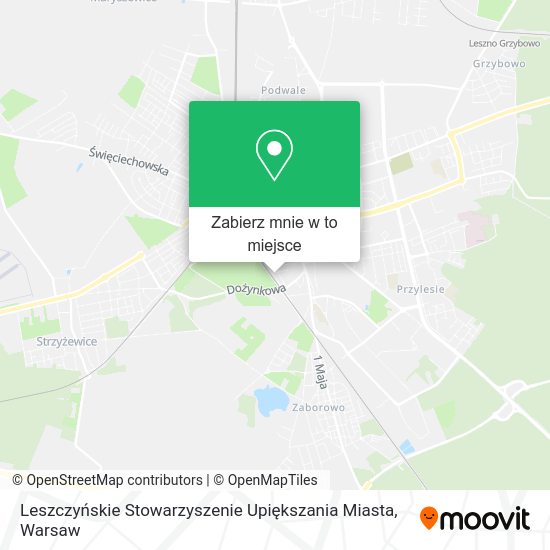 Mapa Leszczyńskie Stowarzyszenie Upiększania Miasta