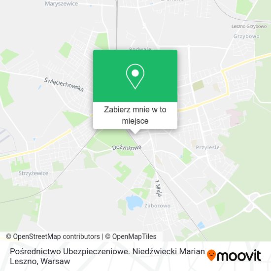 Mapa Pośrednictwo Ubezpieczeniowe. Niedźwiecki Marian Leszno