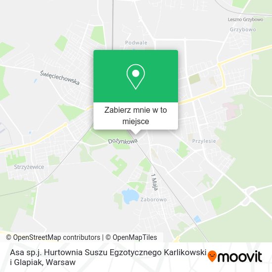 Mapa Asa sp.j. Hurtownia Suszu Egzotycznego Karlikowski i Glapiak