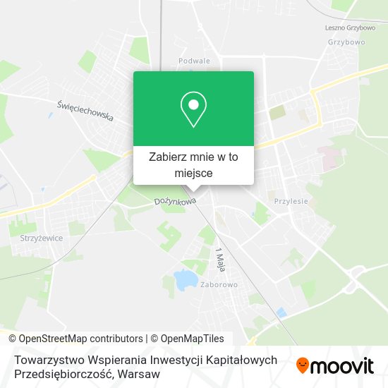 Mapa Towarzystwo Wspierania Inwestycji Kapitałowych Przedsiębiorczość