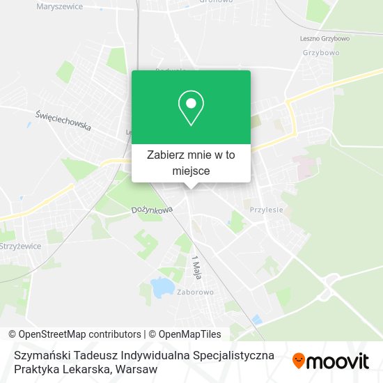 Mapa Szymański Tadeusz Indywidualna Specjalistyczna Praktyka Lekarska