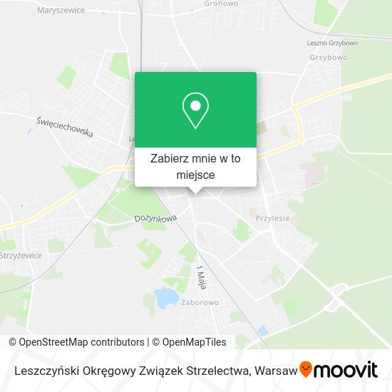 Mapa Leszczyński Okręgowy Związek Strzelectwa