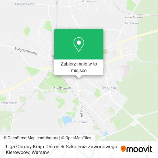 Mapa Liga Obrony Kraju. Ośrodek Szkolenia Zawodowego Kierowców