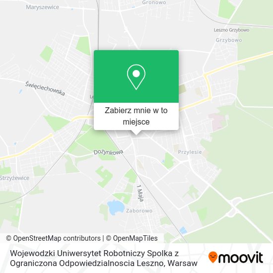 Mapa Wojewodzki Uniwersytet Robotniczy Spolka z Ograniczona Odpowiedzialnoscia Leszno