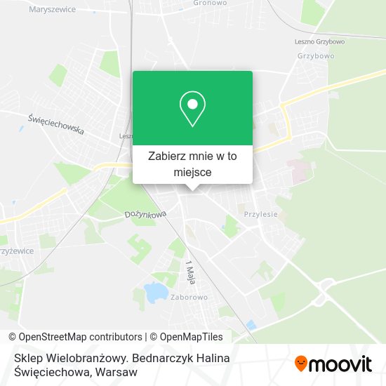 Mapa Sklep Wielobranżowy. Bednarczyk Halina Święciechowa